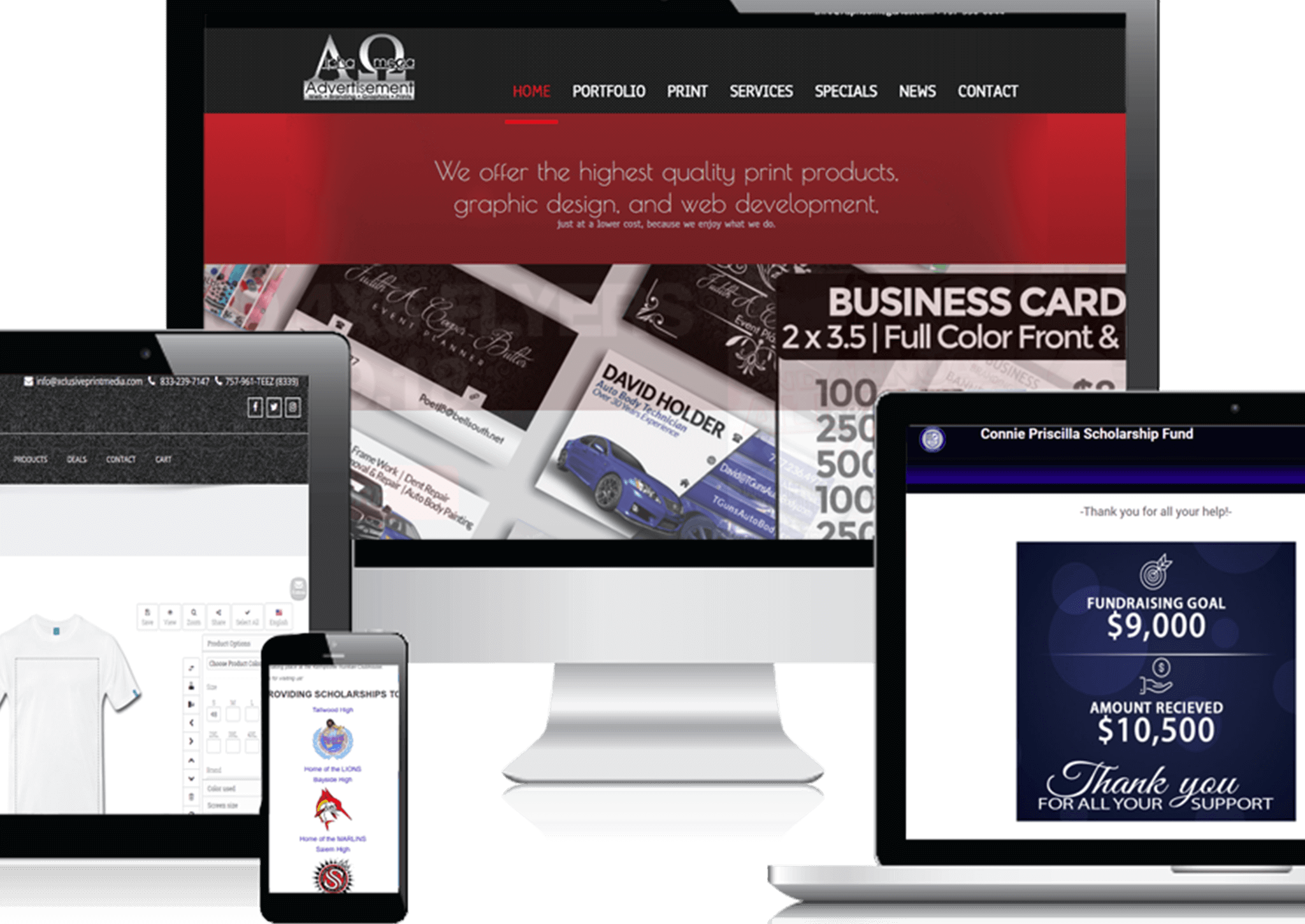 Web Development - Alpha Omega Advertisement